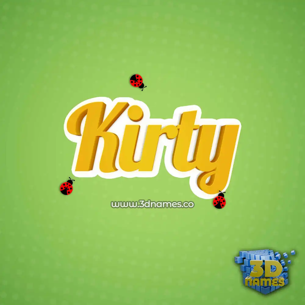 kirty in Ladybugs style - 3D name wallpaper