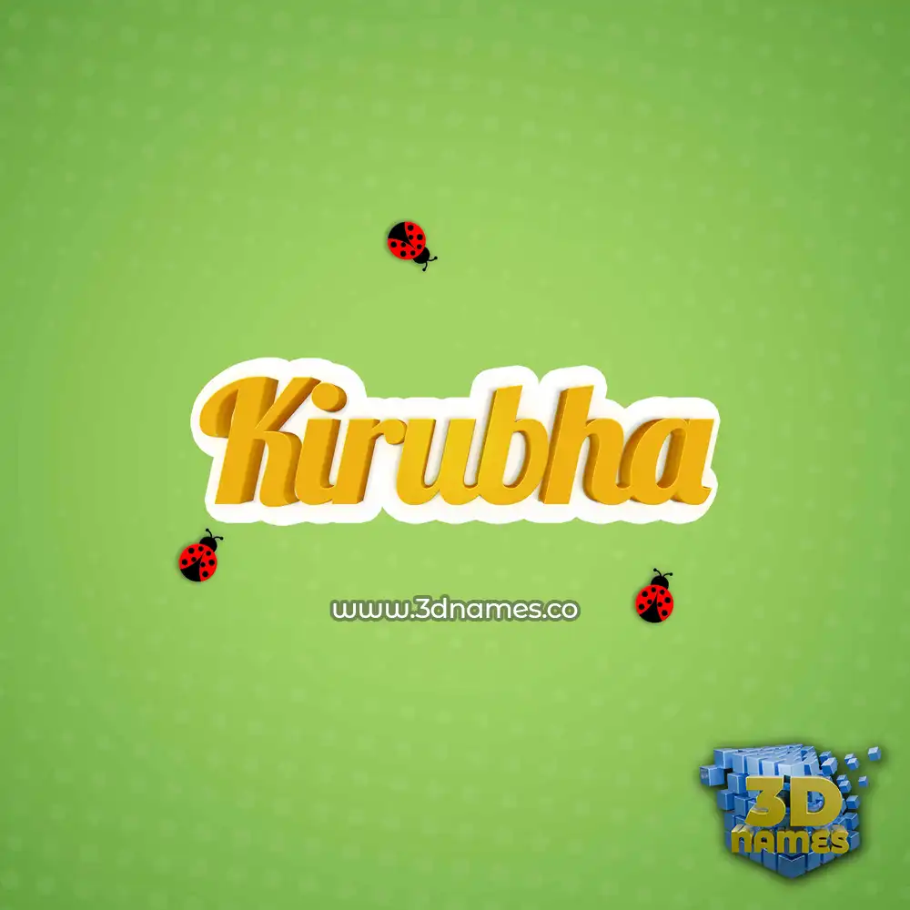 kirubha in Ladybugs style - 3D name wallpaper
