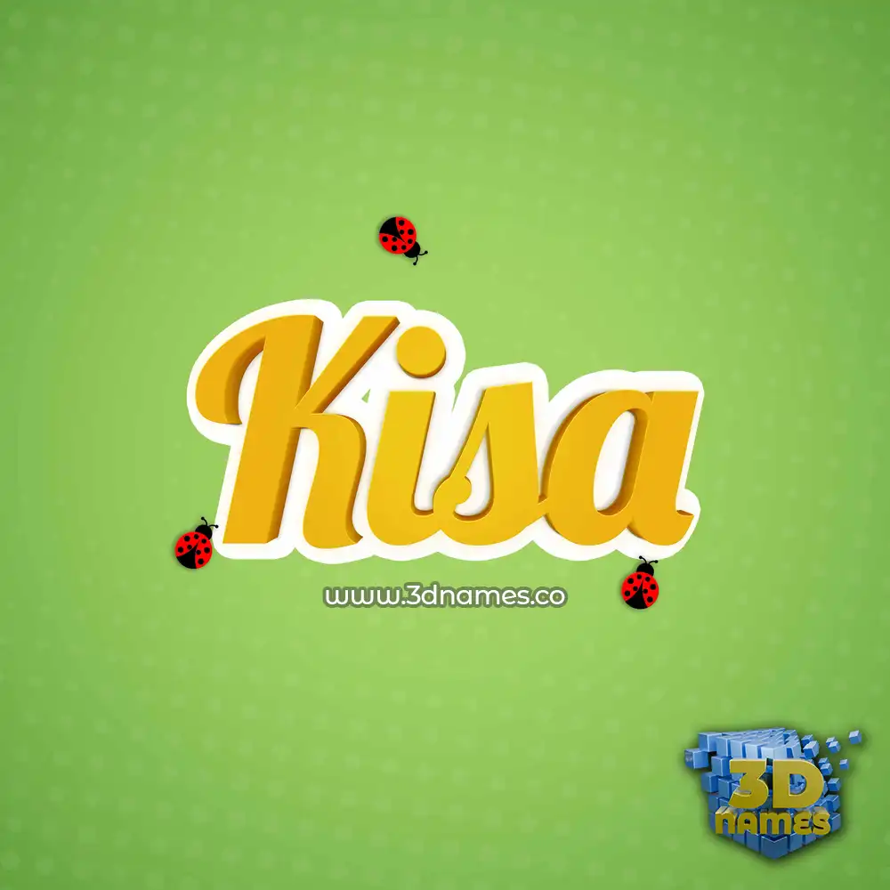 kisa in Ladybugs style - 3D name wallpaper