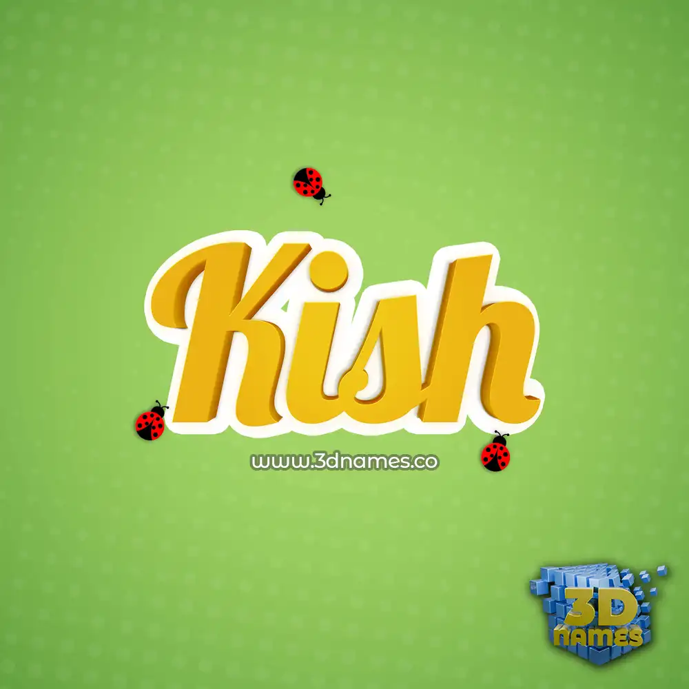 kish in Ladybugs style - 3D name wallpaper