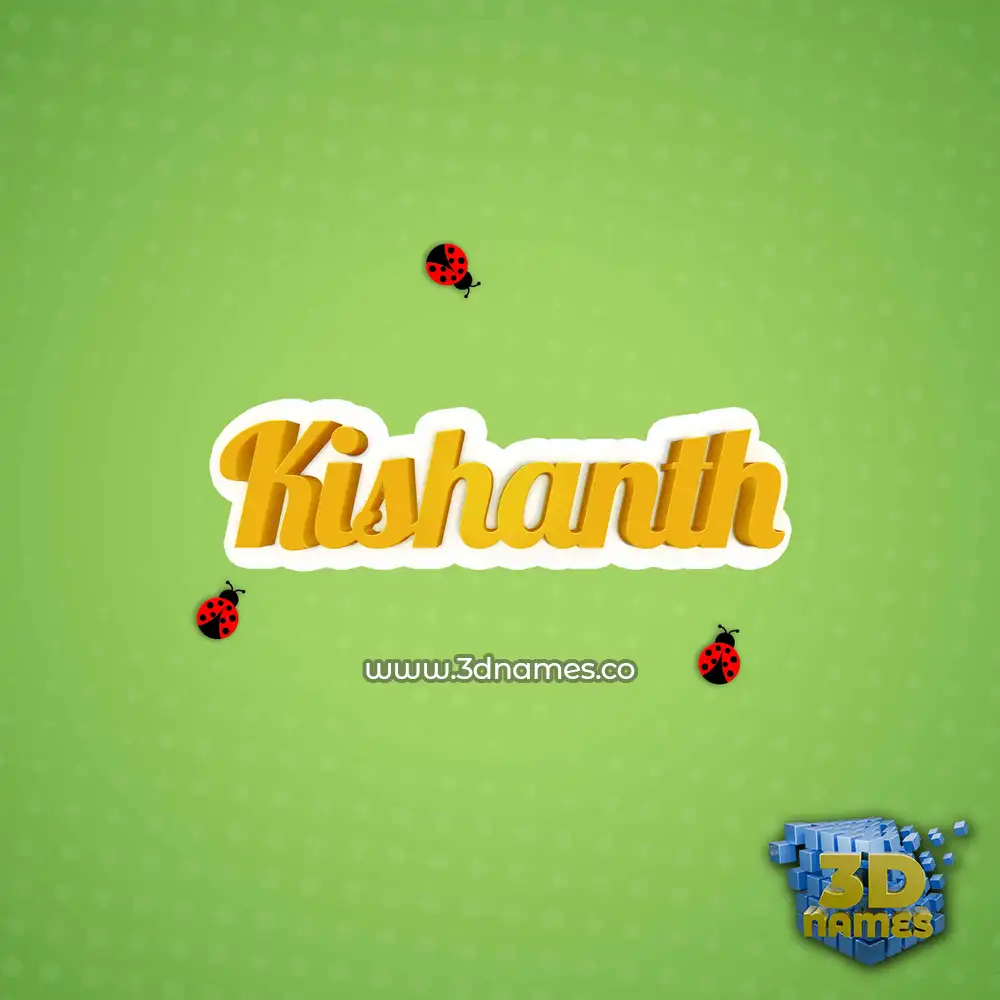 kishanth in Ladybugs style - 3D name wallpaper