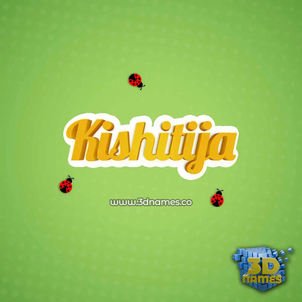 kishitija in Ladybugs style - 3D name wallpaper