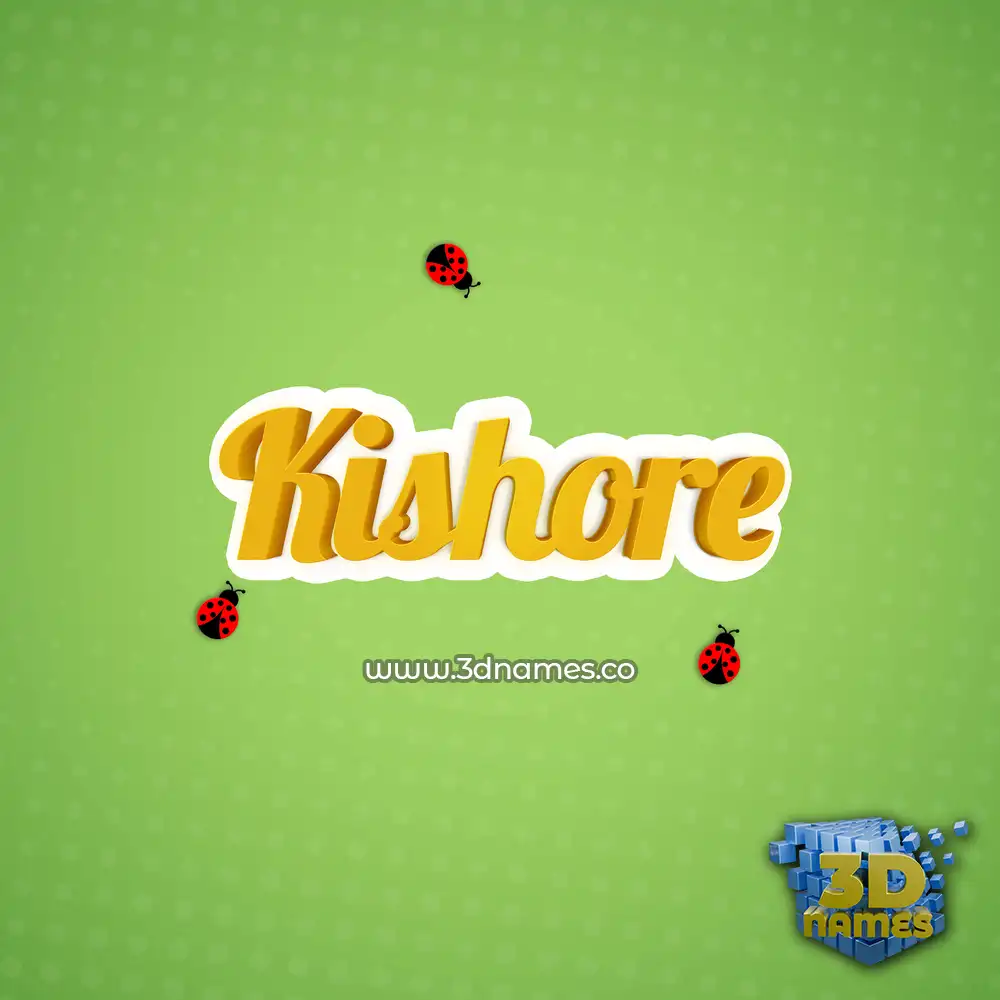 kishore in Ladybugs style - 3D name wallpaper