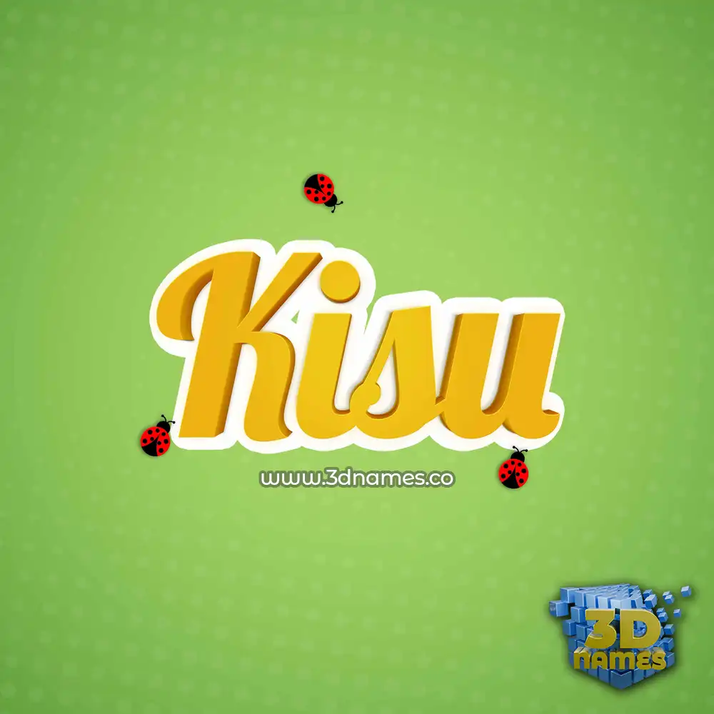 kisu in Ladybugs style - 3D name wallpaper