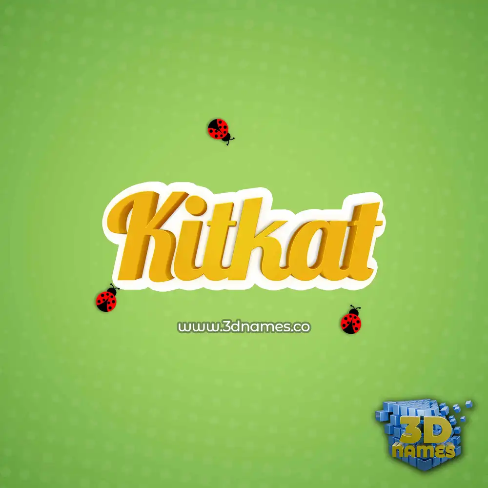 kitkat in Ladybugs style - 3D name wallpaper