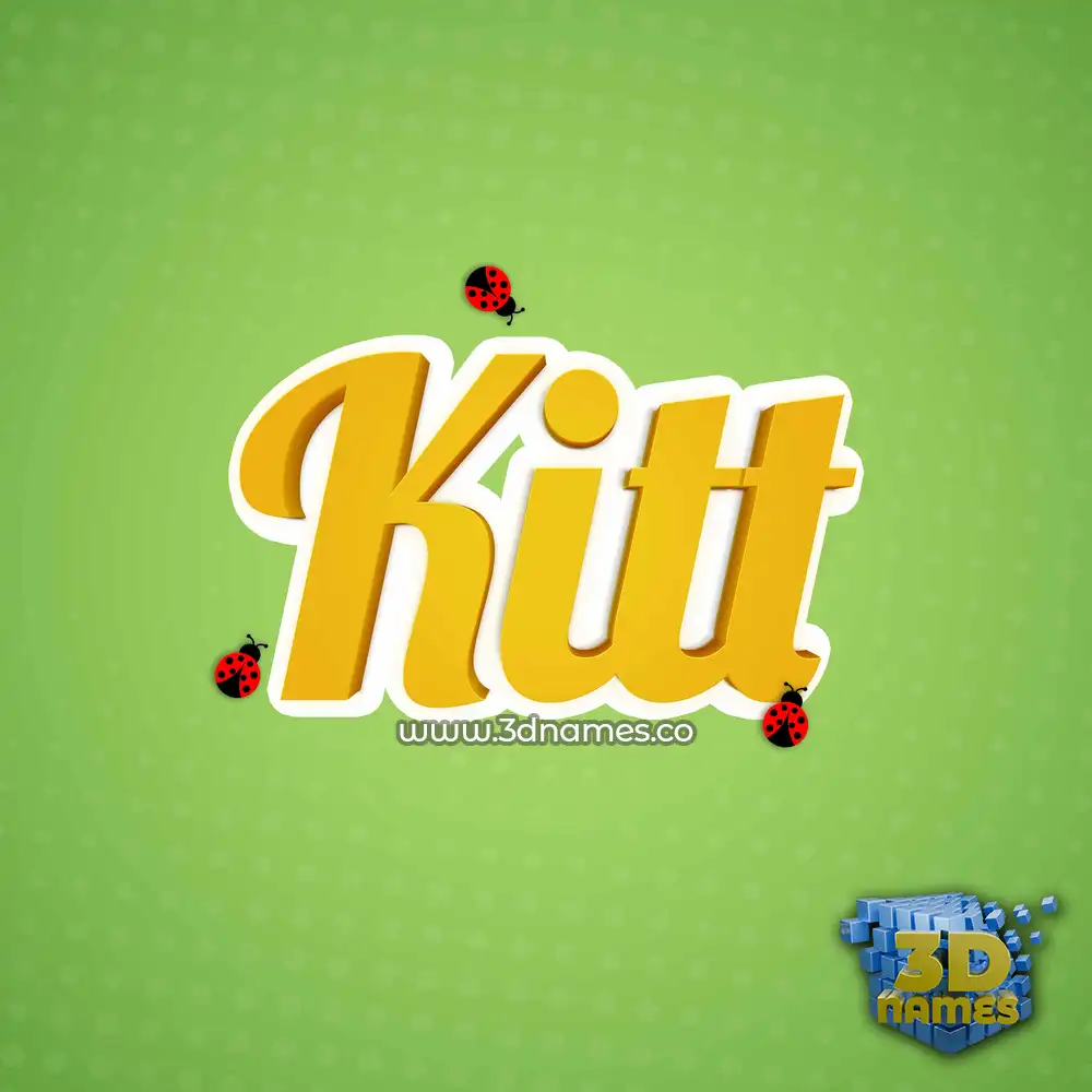 kitt in Ladybugs style - 3D name wallpaper