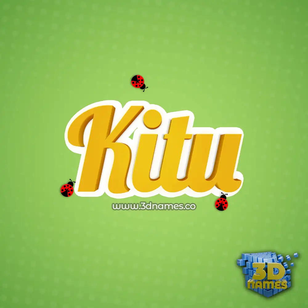 kitu in Ladybugs style - 3D name wallpaper