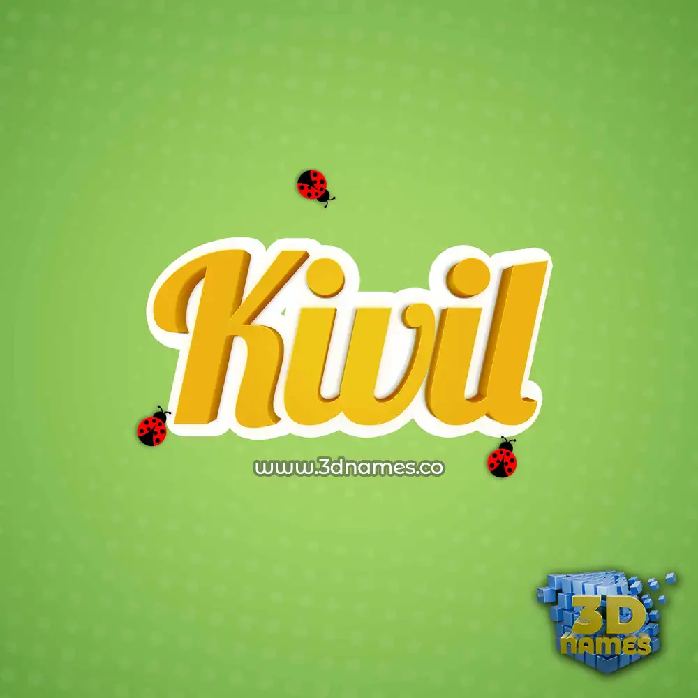 kivil in Ladybugs style - 3D name wallpaper