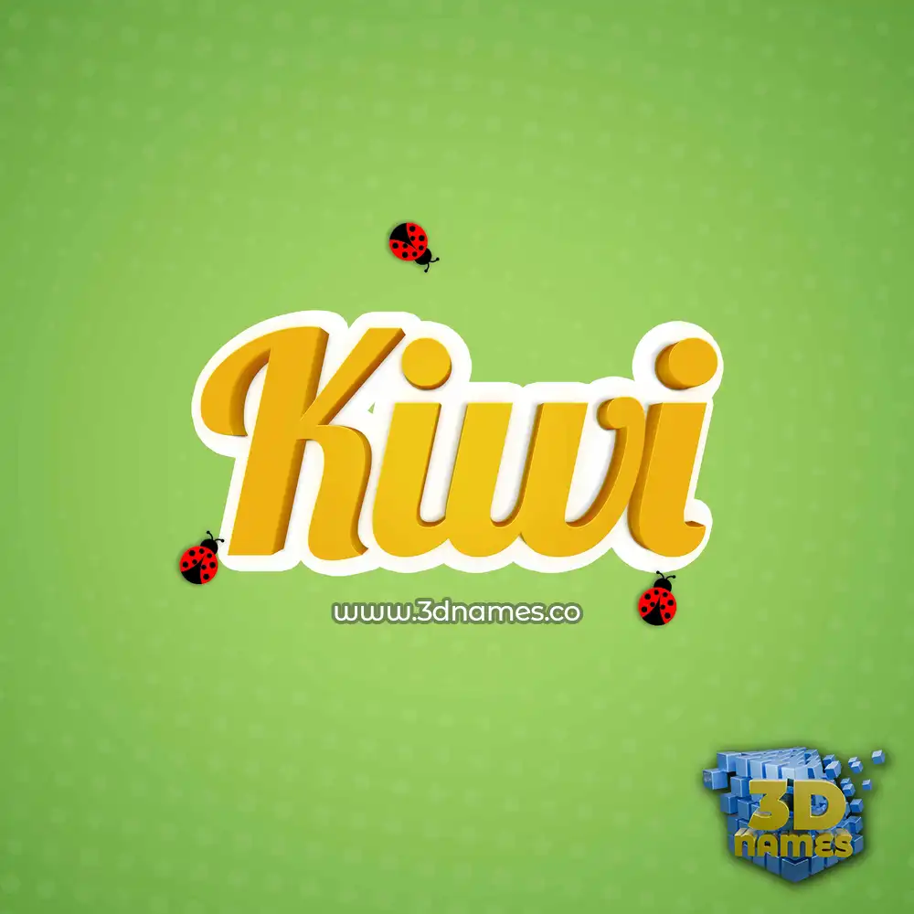 kiwi in Ladybugs style - 3D name wallpaper