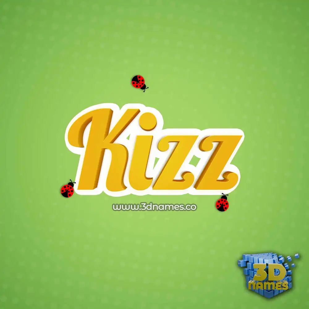 kizz in Ladybugs style - 3D name wallpaper