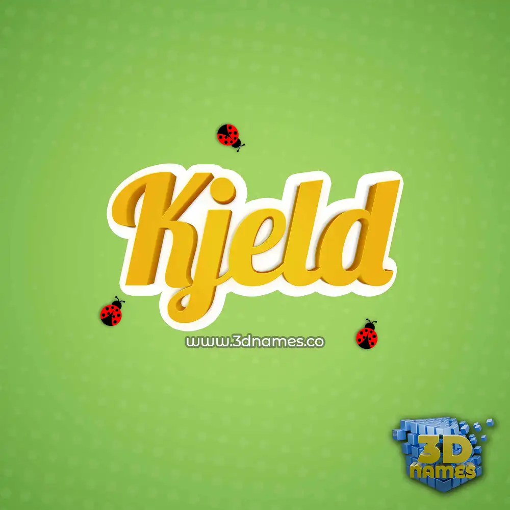 kjeld in Ladybugs style - 3D name wallpaper