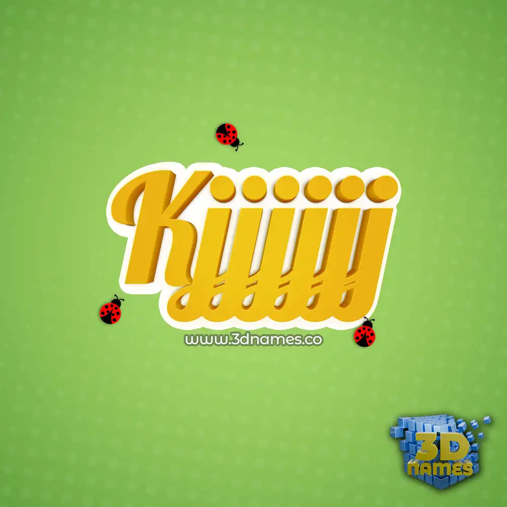 kjjjjjj in Ladybugs style - 3D name wallpaper