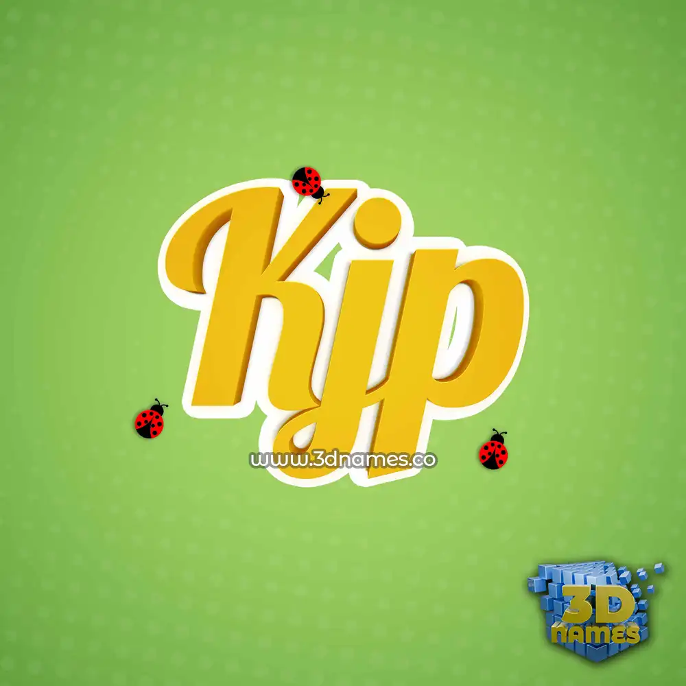kjp in Ladybugs style - 3D name wallpaper