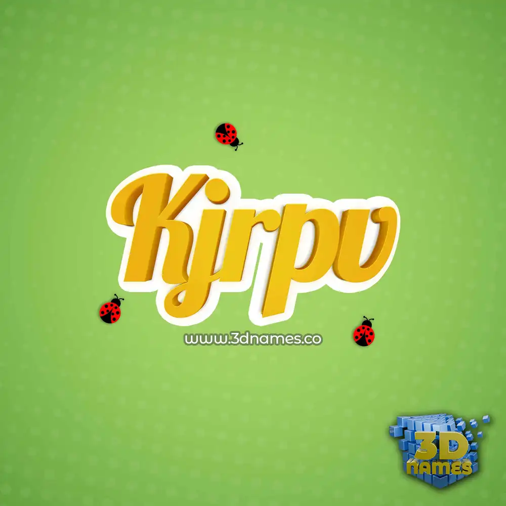 kjrpv in Ladybugs style - 3D name wallpaper