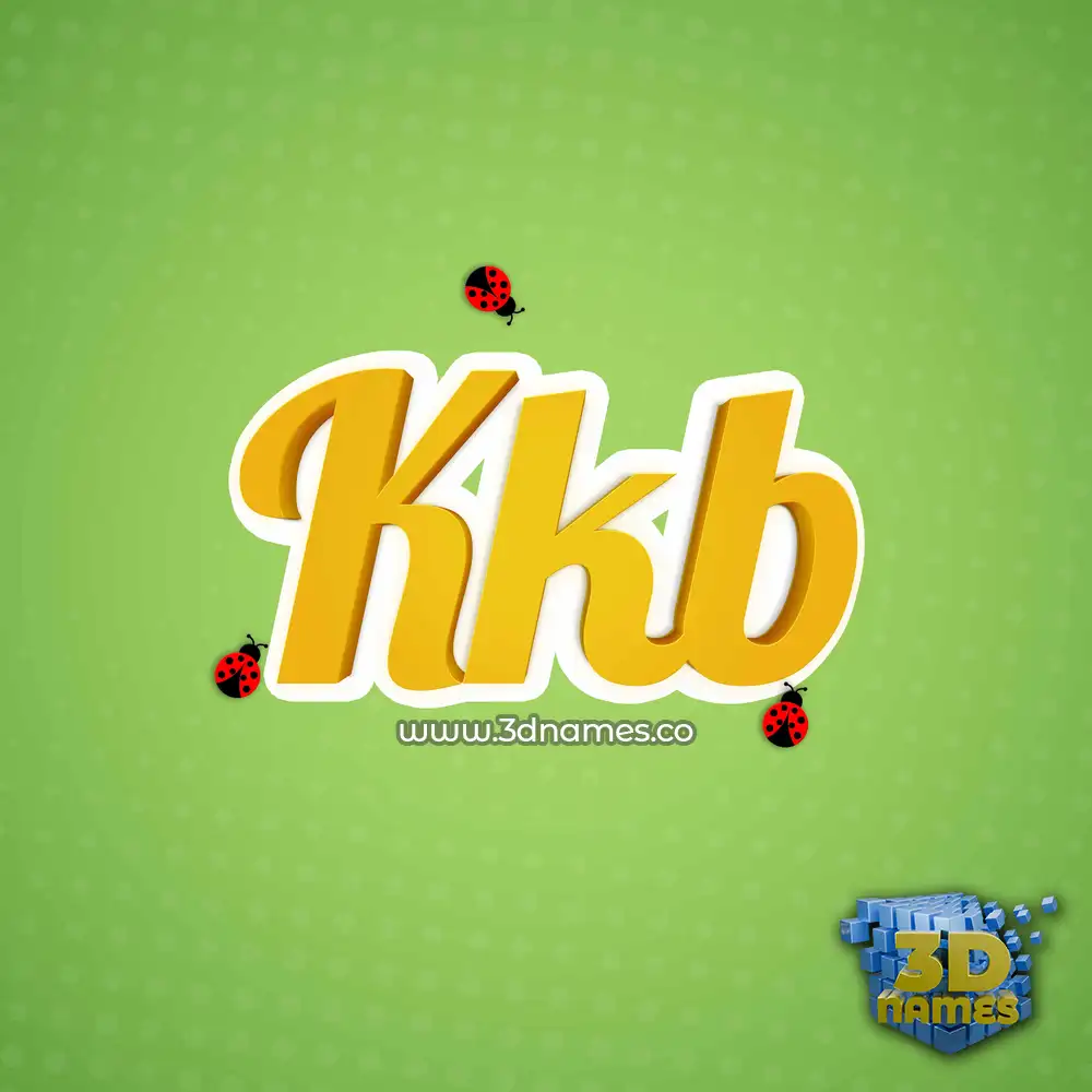 kkb in Ladybugs style - 3D name wallpaper