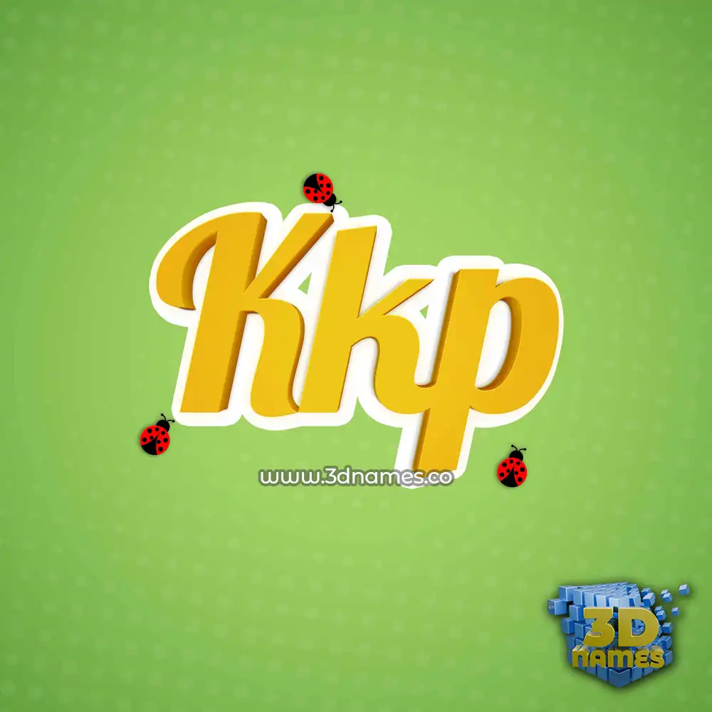 kkp in Ladybugs style - 3D name wallpaper