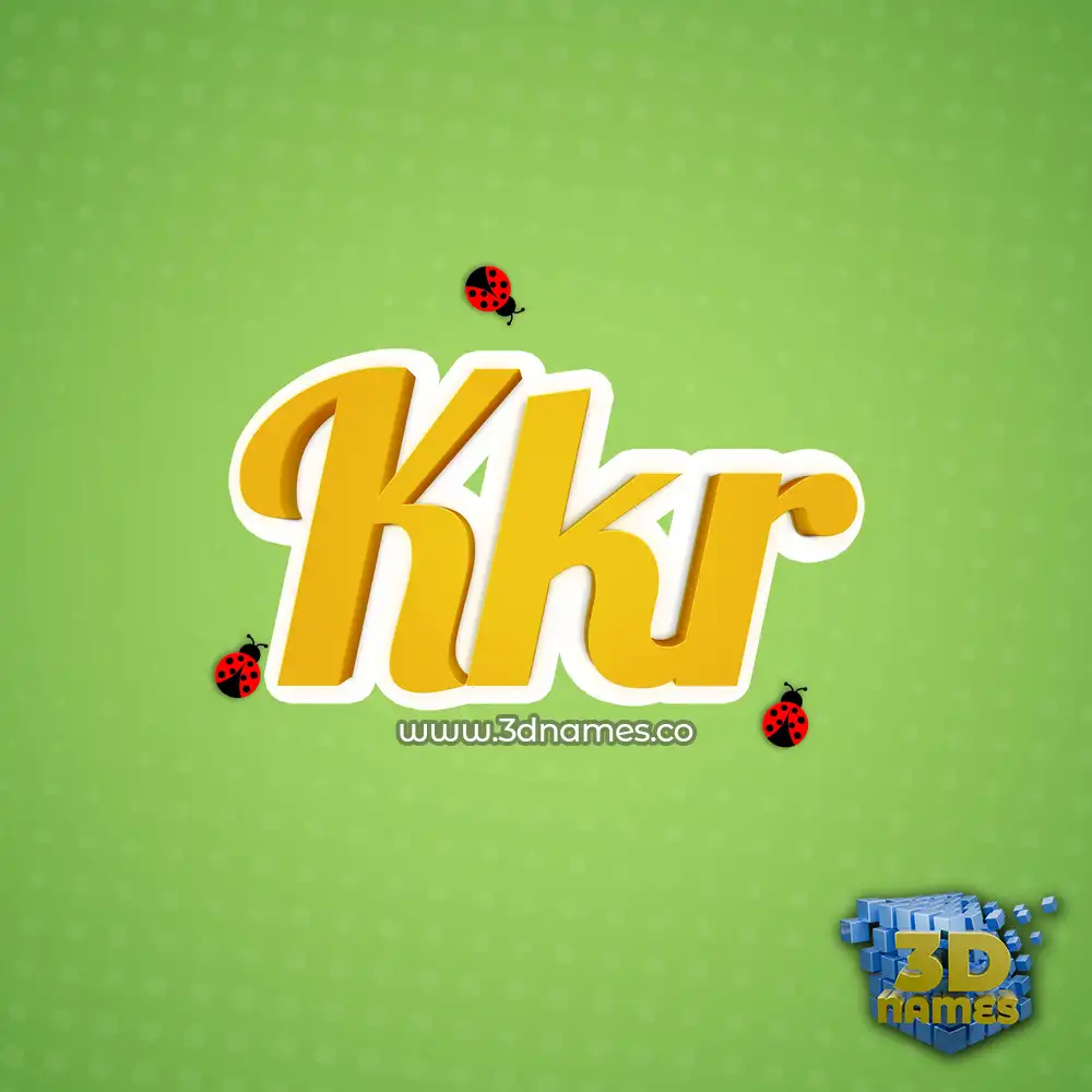 kkr in Ladybugs style - 3D name wallpaper