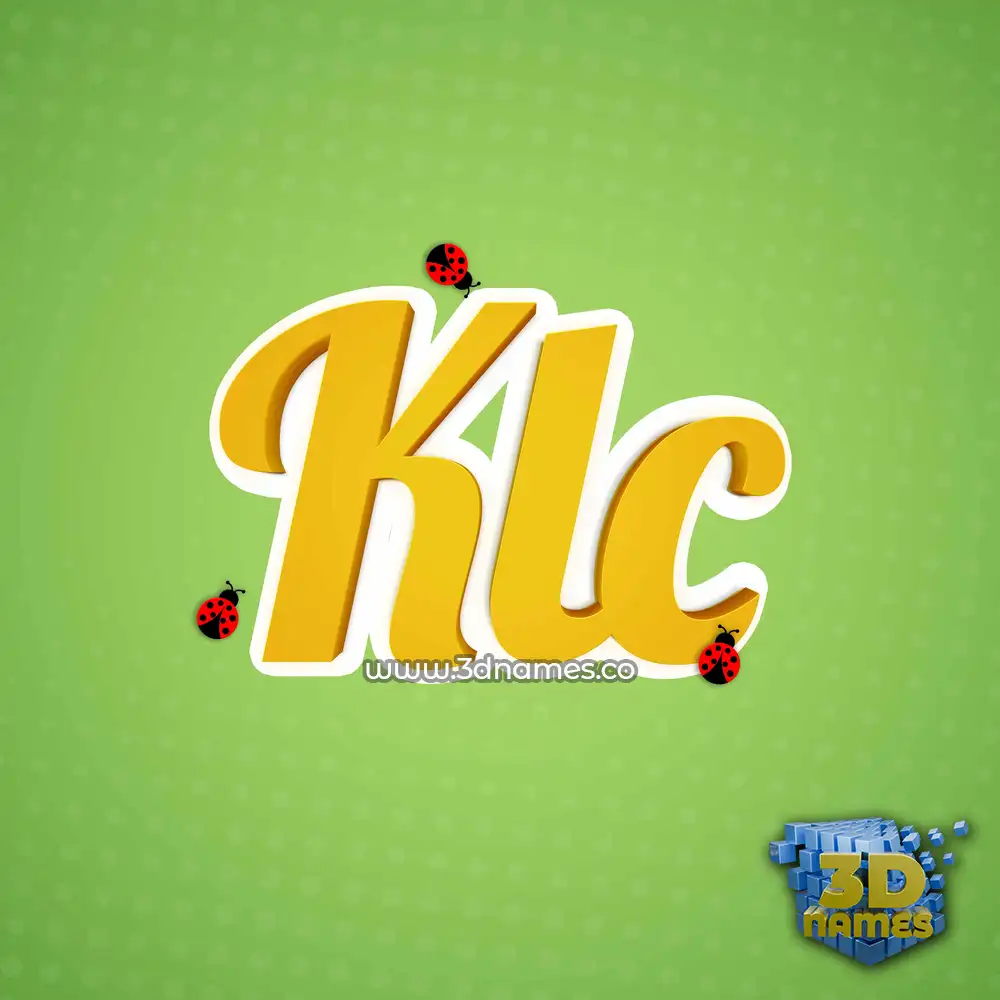 klc in Ladybugs style - 3D name wallpaper