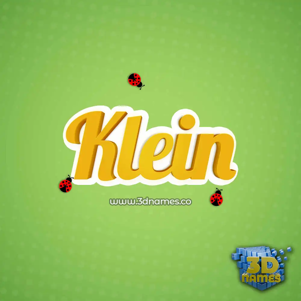 klein in Ladybugs style - 3D name wallpaper