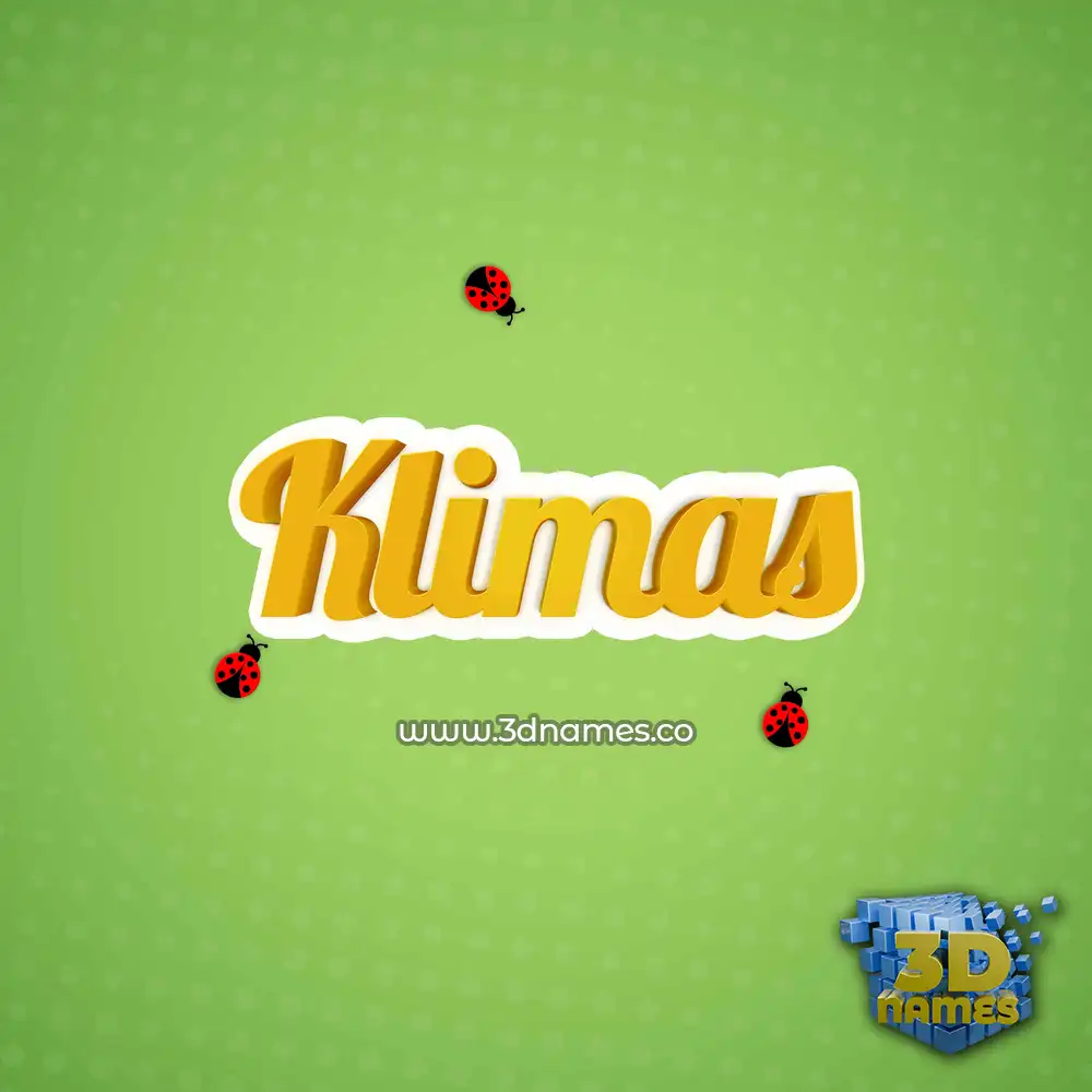 klimas in Ladybugs style - 3D name wallpaper