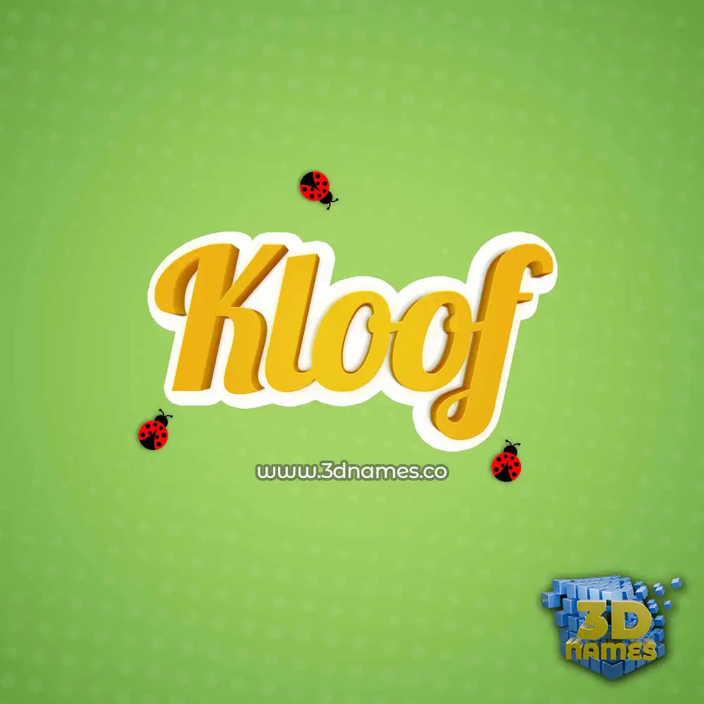 kloof in Ladybugs style - 3D name wallpaper