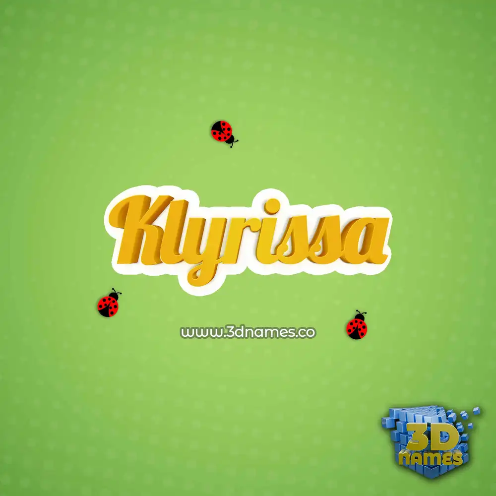 klyrissa in Ladybugs style - 3D name wallpaper