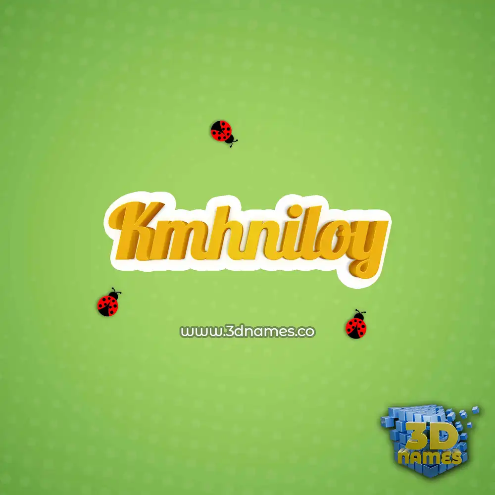 kmhniloy in Ladybugs style - 3D name wallpaper