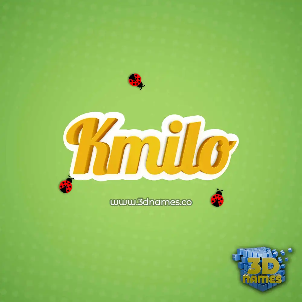 kmilo in Ladybugs style - 3D name wallpaper