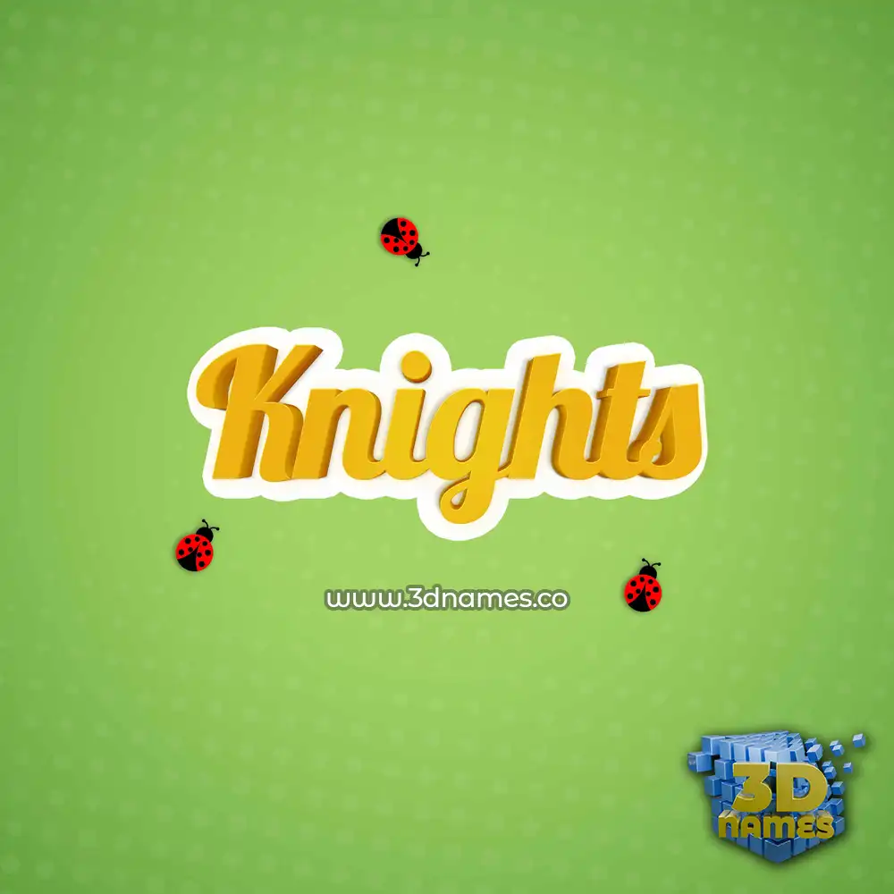 knights in Ladybugs style - 3D name wallpaper