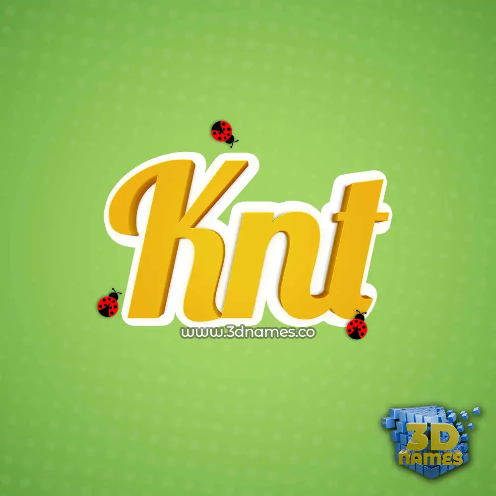 knt in Ladybugs style - 3D name wallpaper