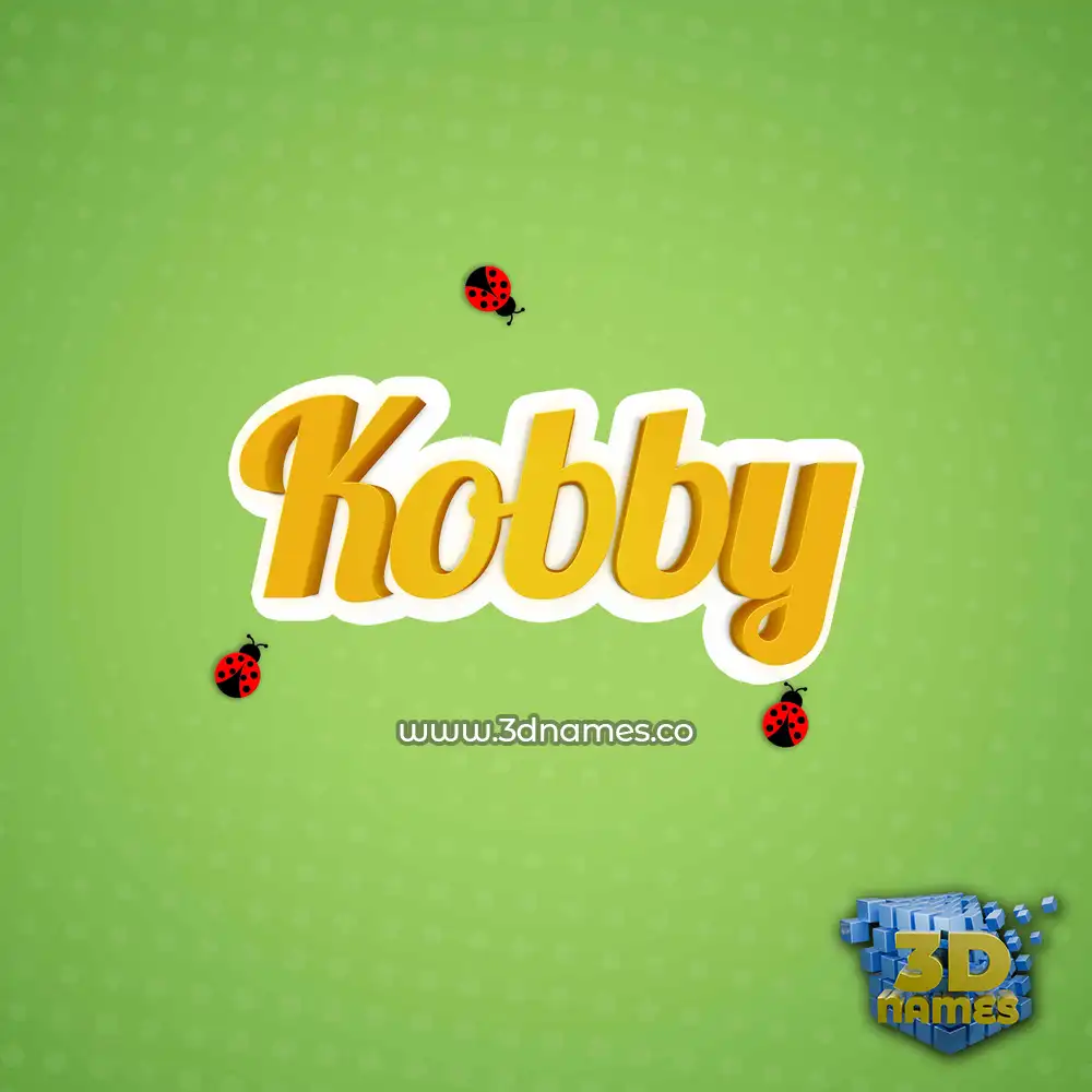 kobby in Ladybugs style - 3D name wallpaper