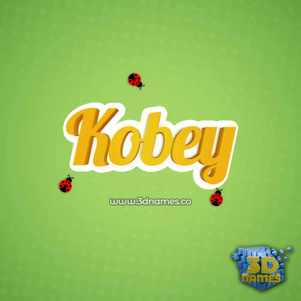 kobey in Ladybugs style - 3D name wallpaper