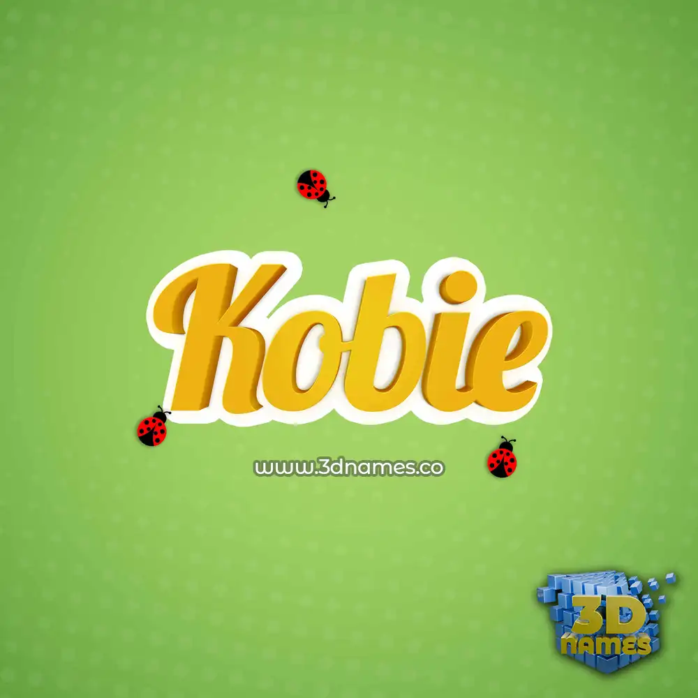 kobie in Ladybugs style - 3D name wallpaper
