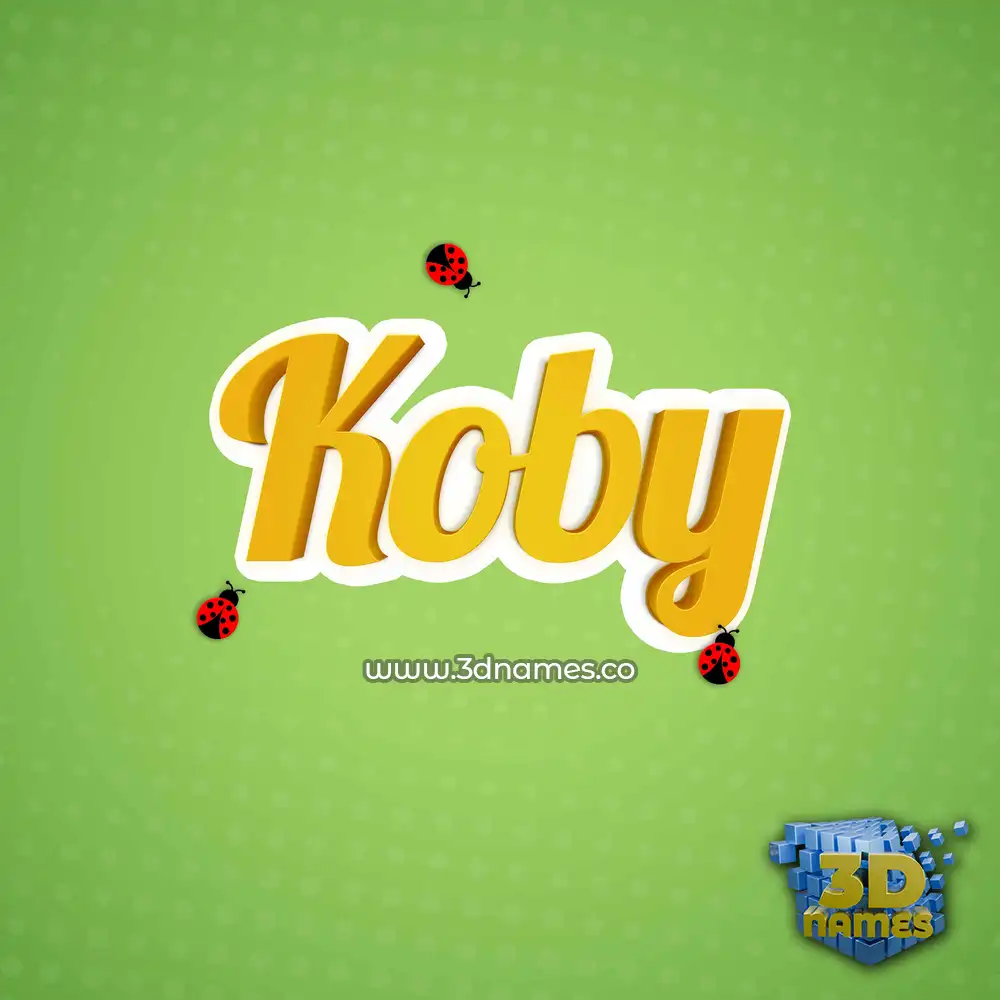 koby in Ladybugs style - 3D name wallpaper