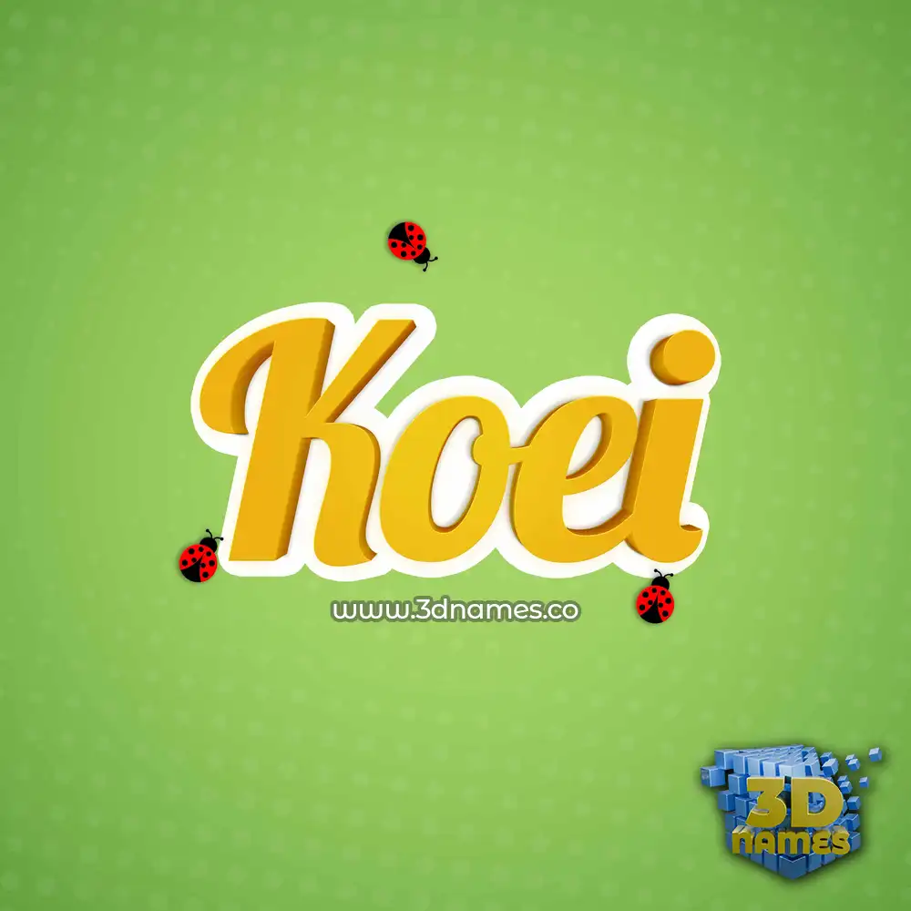 koei in Ladybugs style - 3D name wallpaper