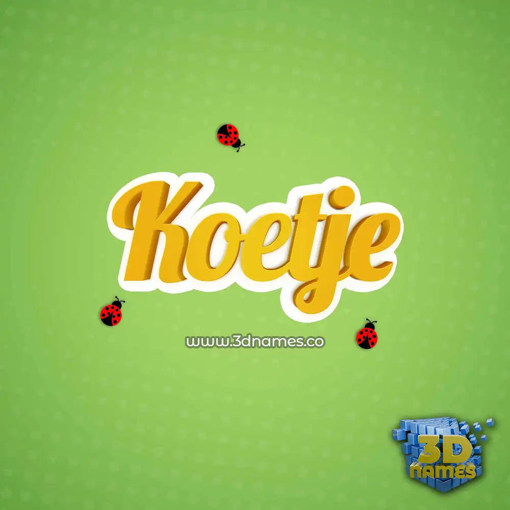 koetje in Ladybugs style - 3D name wallpaper