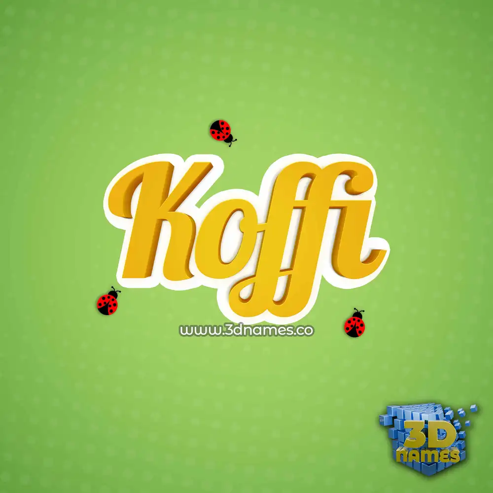 koffi in Ladybugs style - 3D name wallpaper