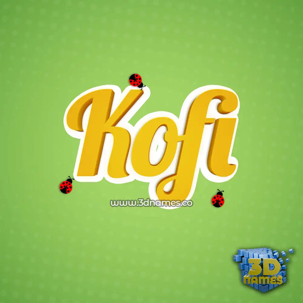 kofi in Ladybugs style - 3D name wallpaper