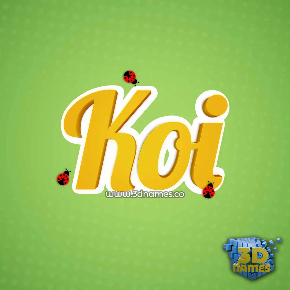 koi in Ladybugs style - 3D name wallpaper