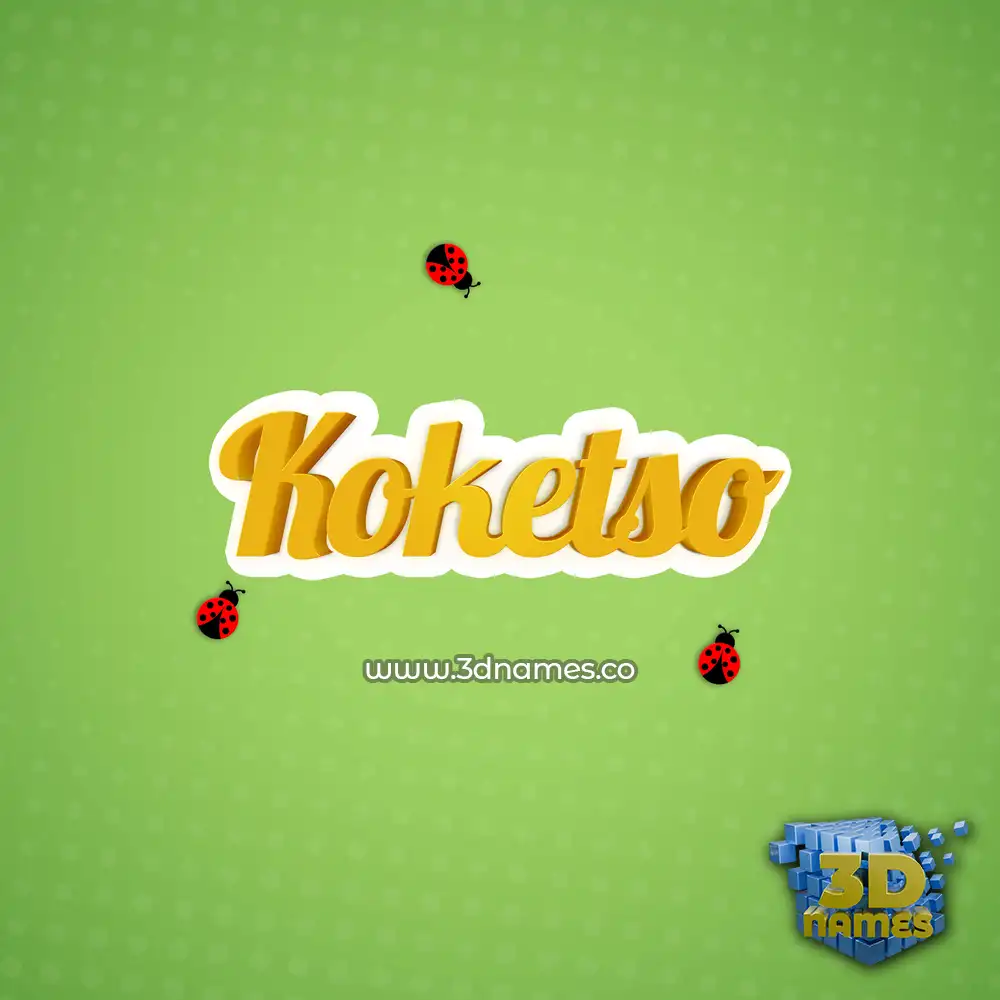 koketso in Ladybugs style - 3D name wallpaper