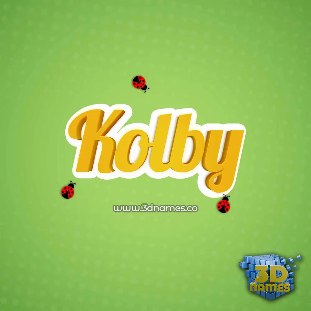 kolby in Ladybugs style - 3D name wallpaper
