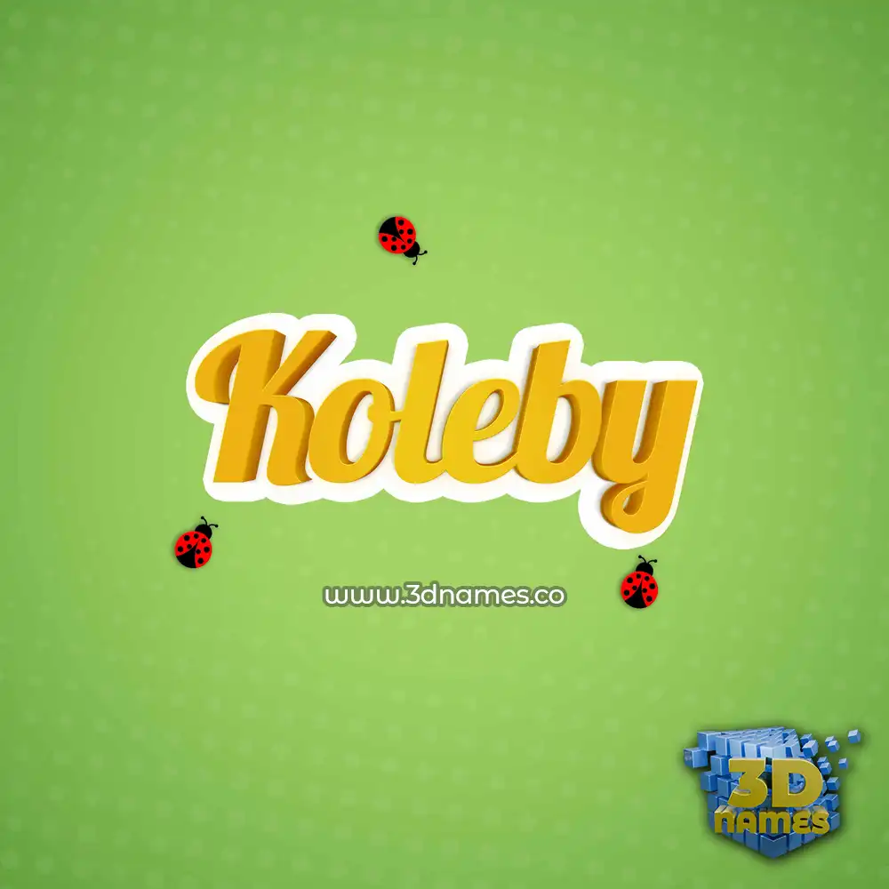 koleby in Ladybugs style - 3D name wallpaper