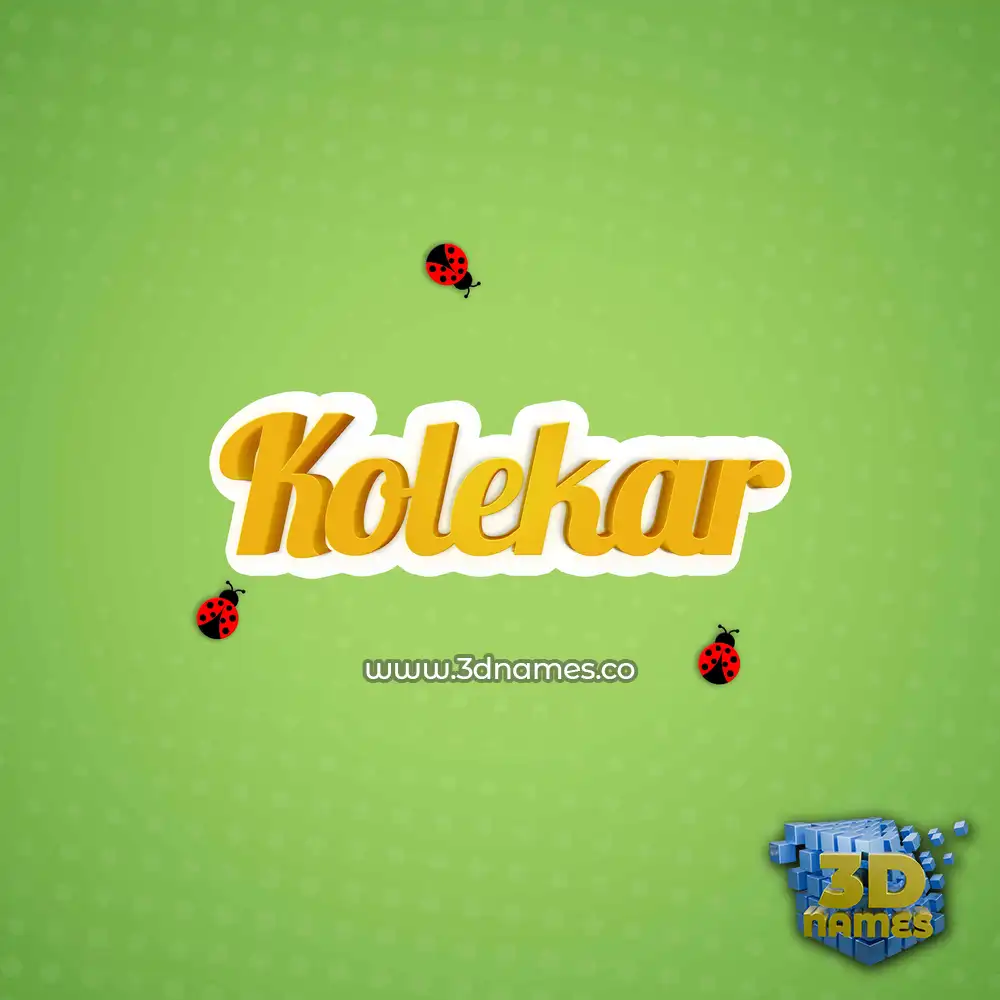 kolekar in Ladybugs style - 3D name wallpaper