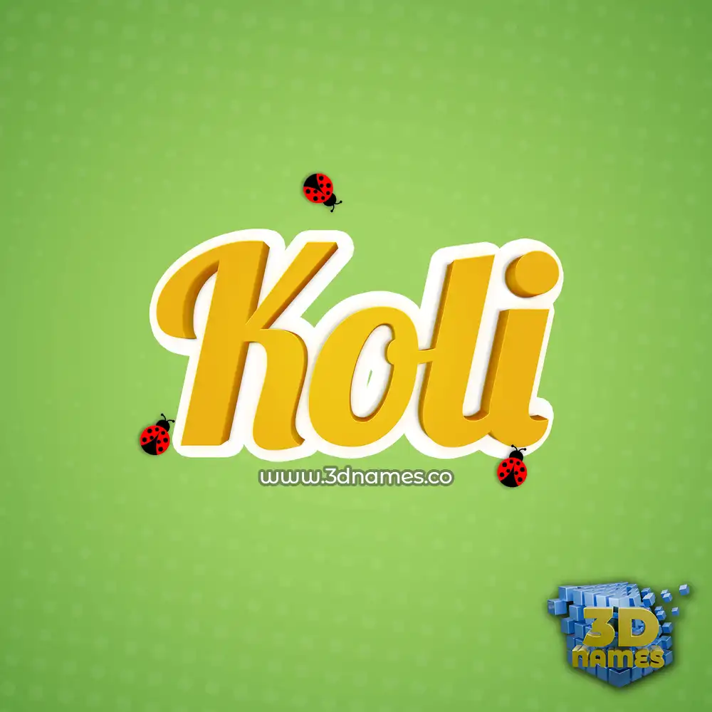 koli in Ladybugs style - 3D name wallpaper