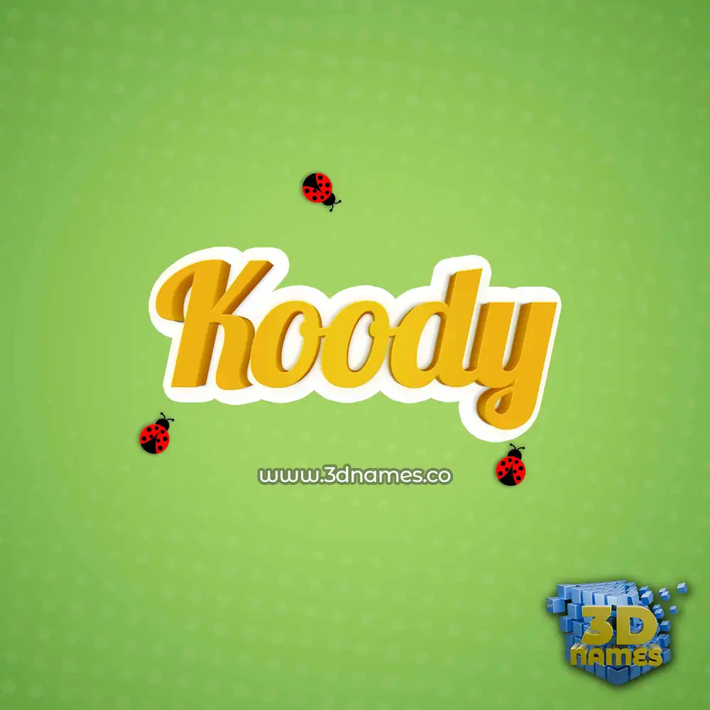 koody in Ladybugs style - 3D name wallpaper