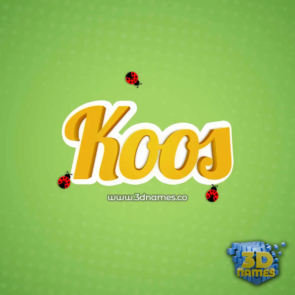 koos in Ladybugs style - 3D name wallpaper