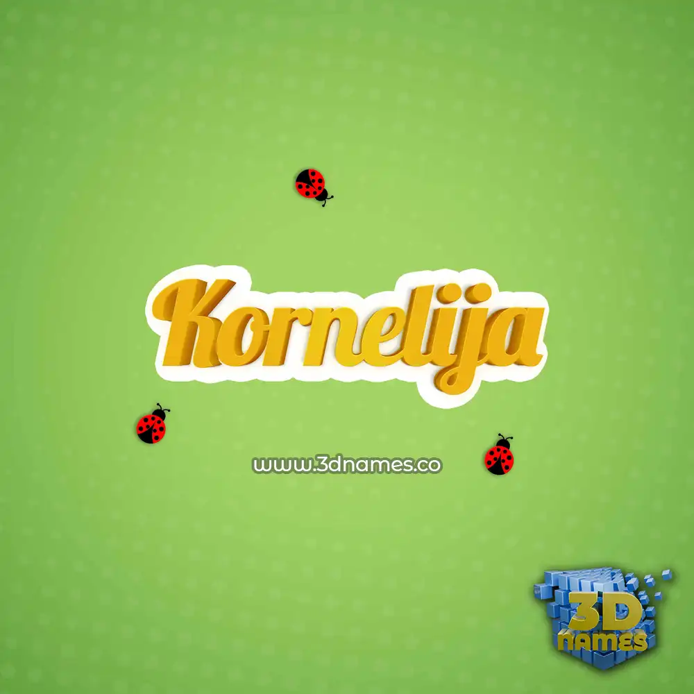 kornelija in Ladybugs style - 3D name wallpaper