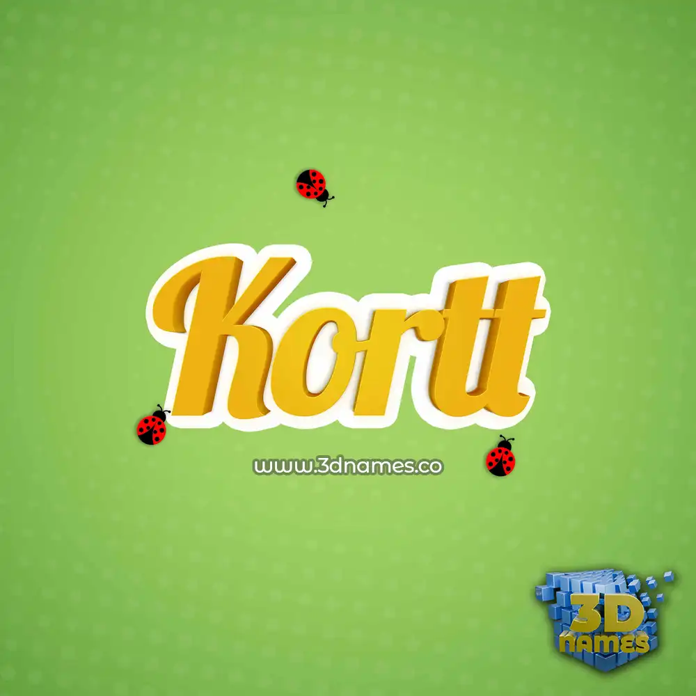 kortt in Ladybugs style - 3D name wallpaper