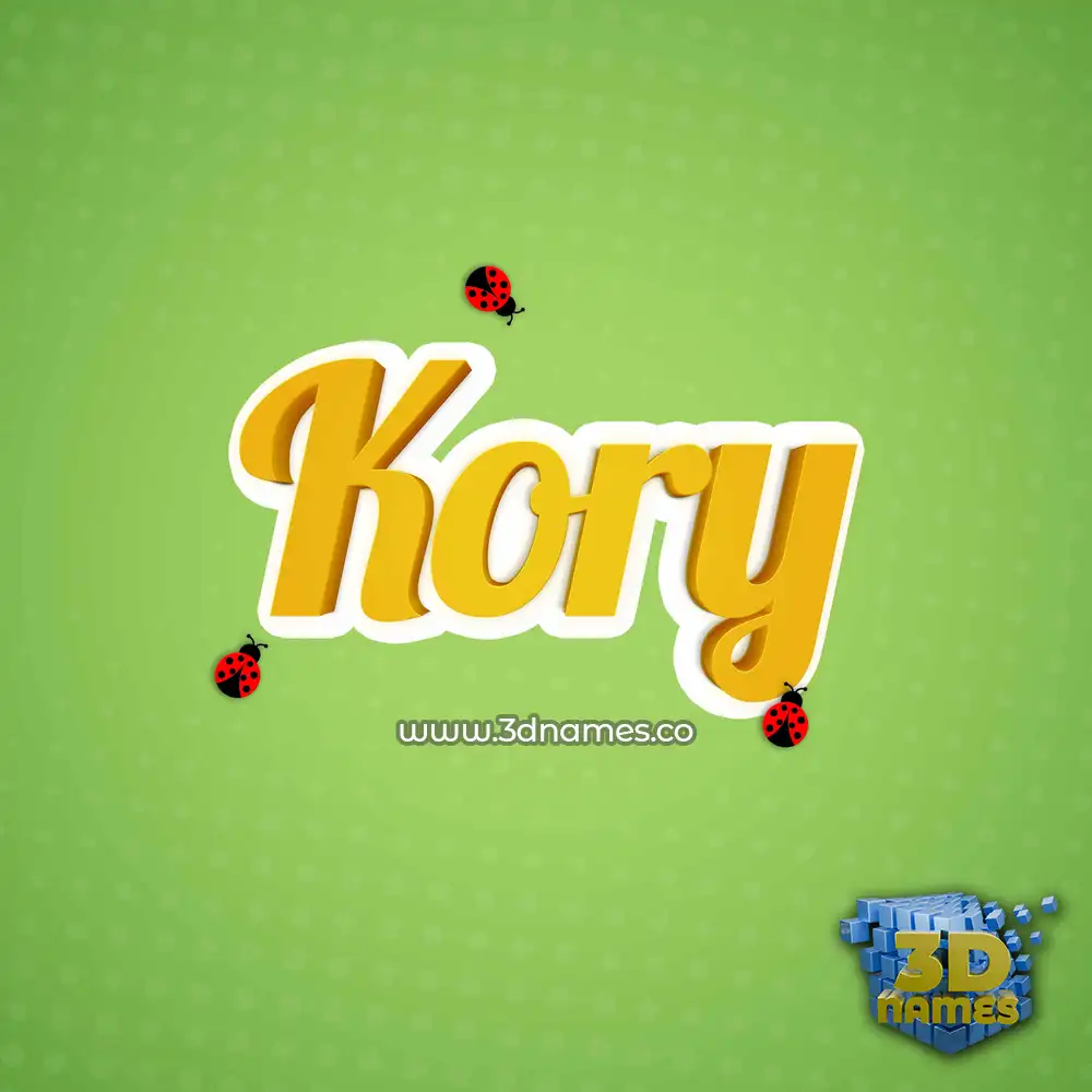 kory in Ladybugs style - 3D name wallpaper