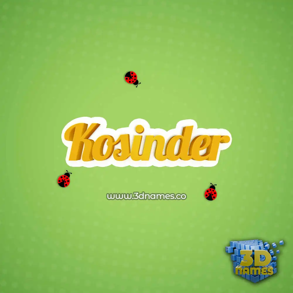 kosinder in Ladybugs style - 3D name wallpaper
